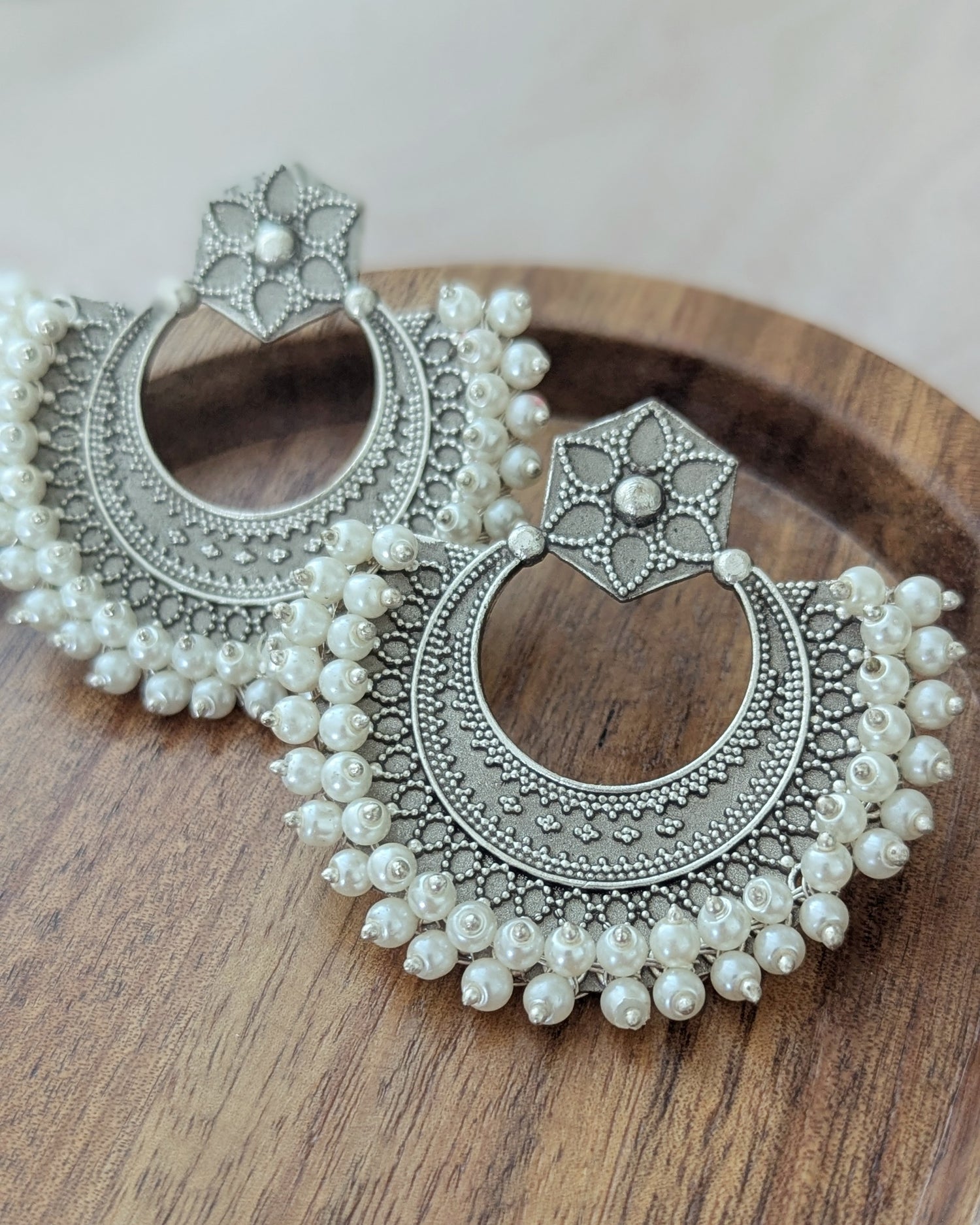 Oxidized Silver Earrings