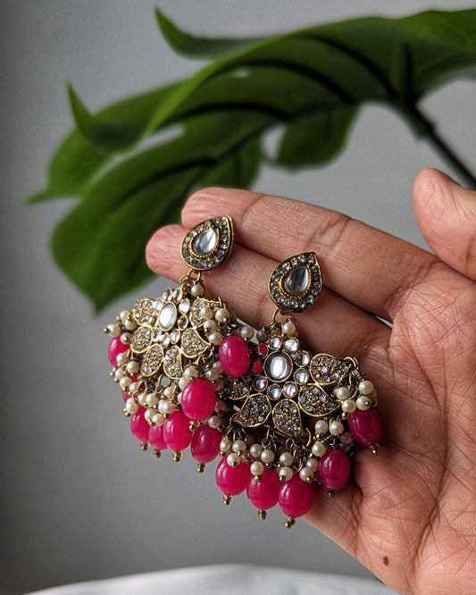Sharmeen Earrings - Pink
