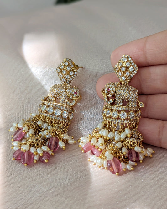 Gaja 3 Jhumka Earrings