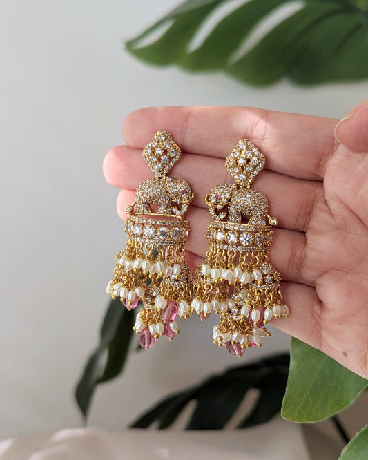 Gaja 3 Jhumka Earrings