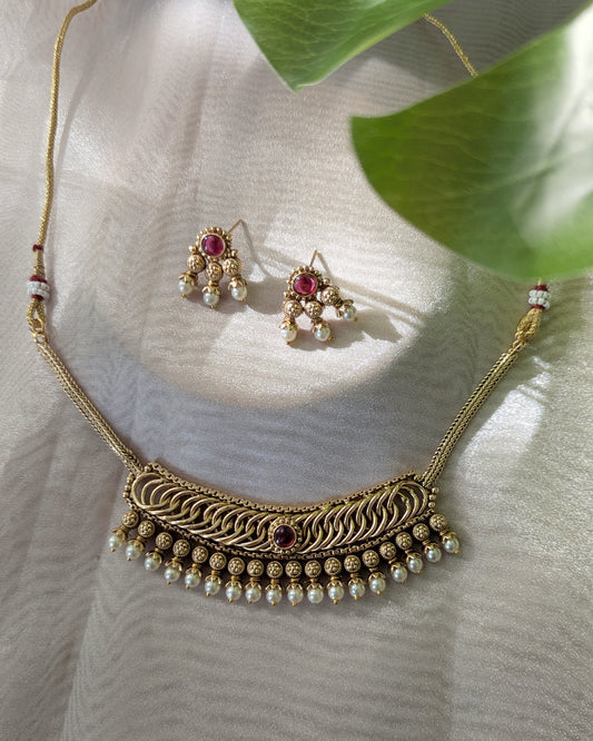 Yashika Necklace - Red