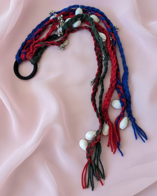 Long Fabric Hair String - Blue