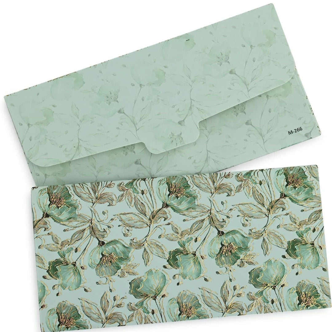 Shagun Envelopes - Floral Green