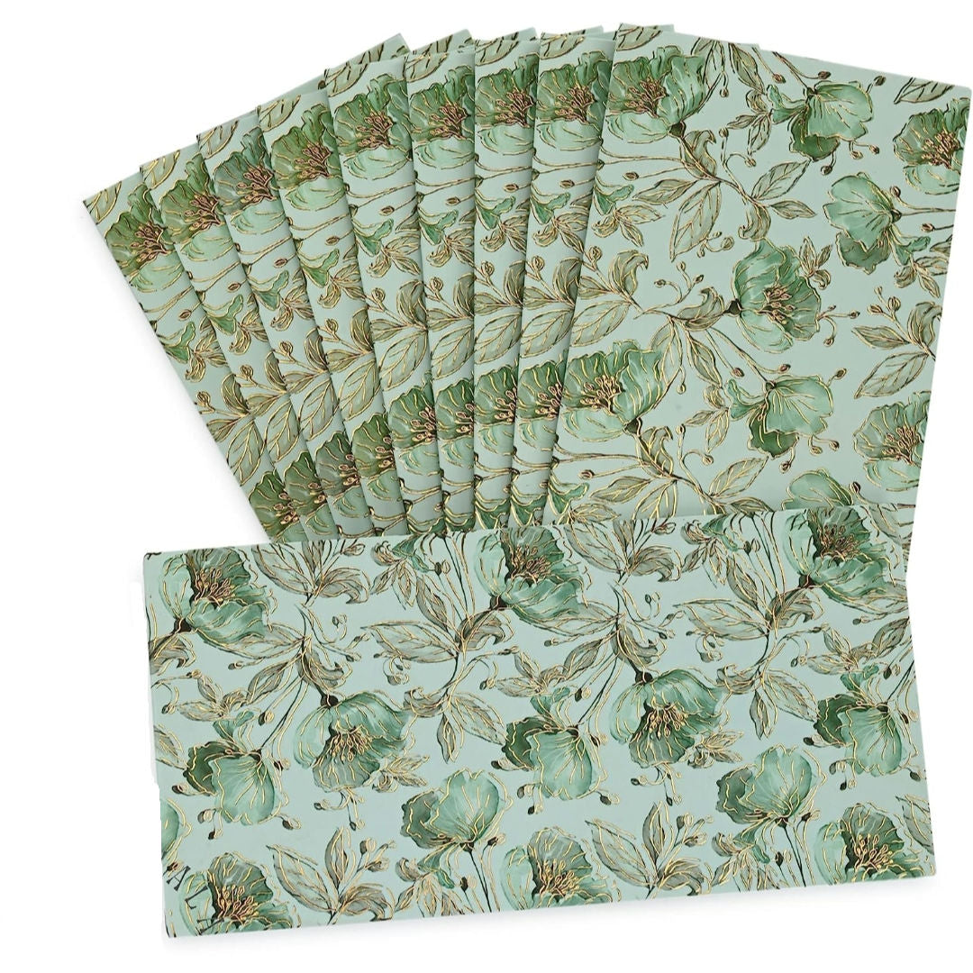 Shagun Envelopes - Floral Green
