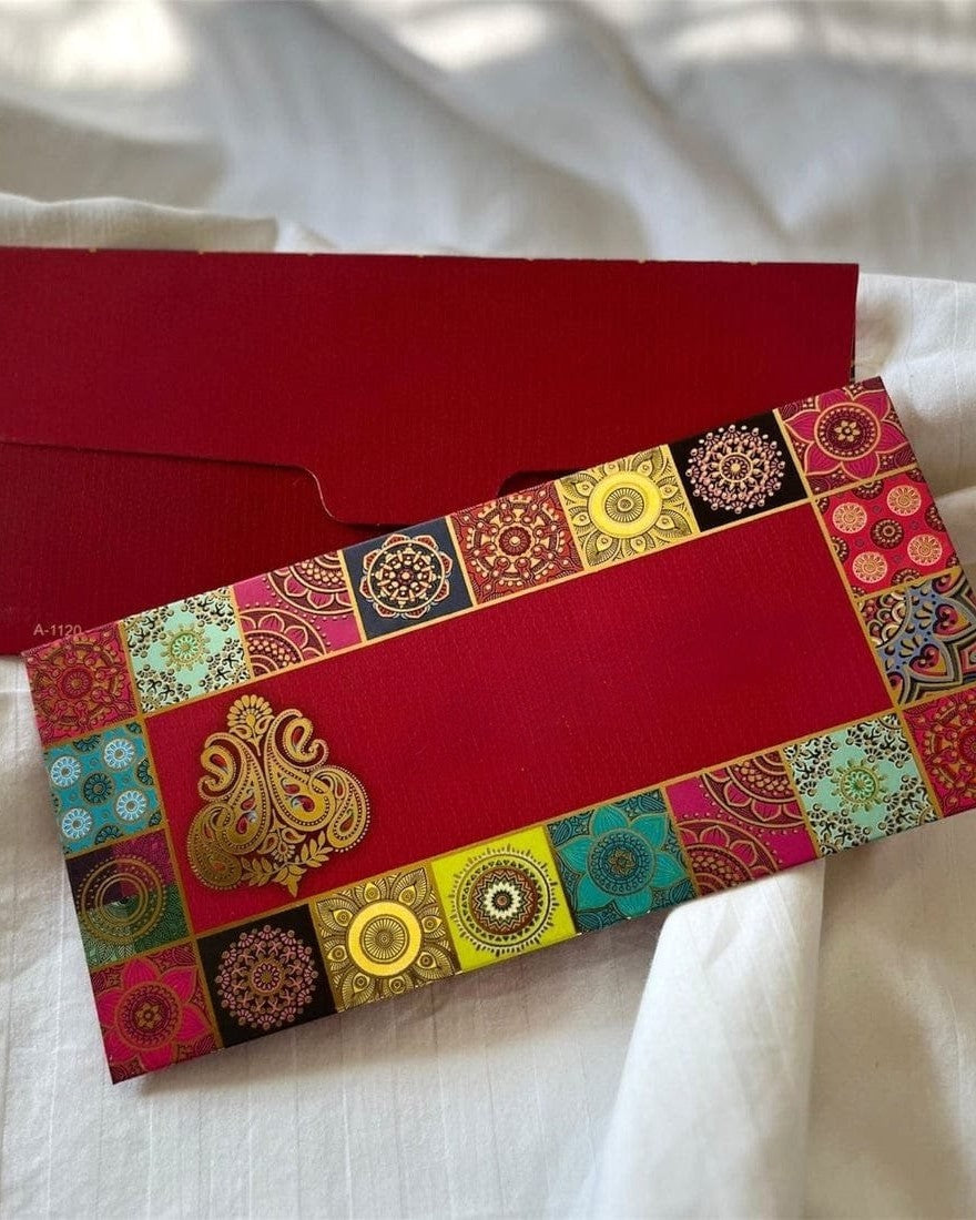 Shagun Envelope - Red Multi