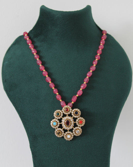 Navratan Pendant Necklace