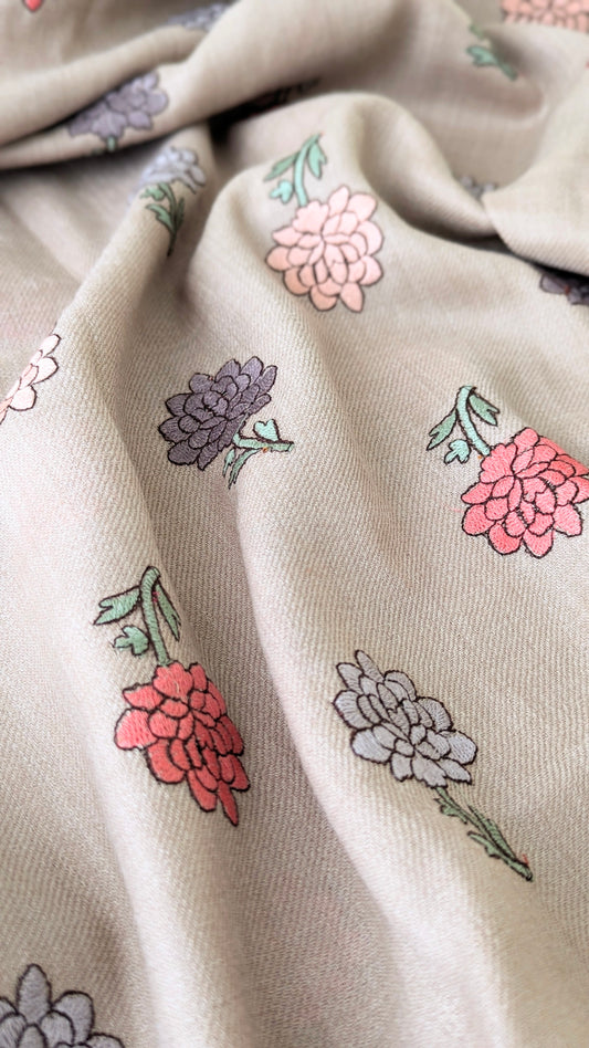 Kashmiri Shawl - Flowers
