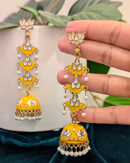 Yasmin Jhumki - Yellow