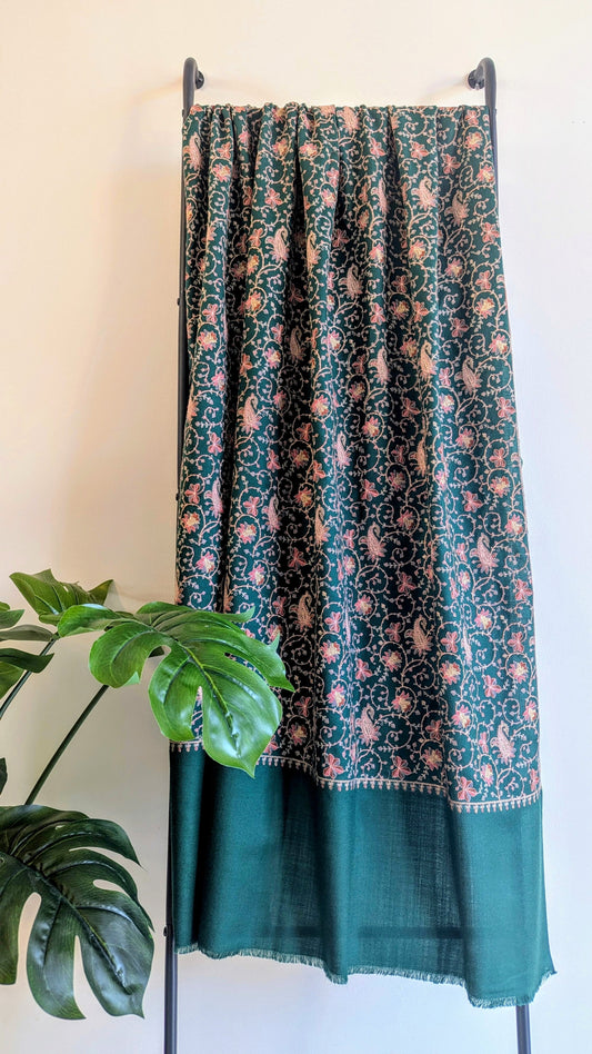 Zari Shawl - Green