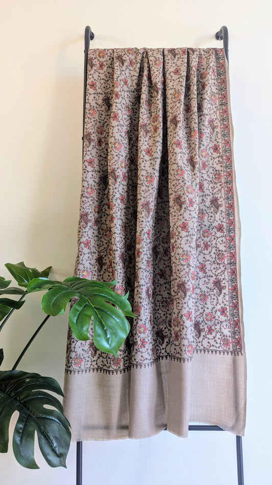 Zari Shawl - Beige