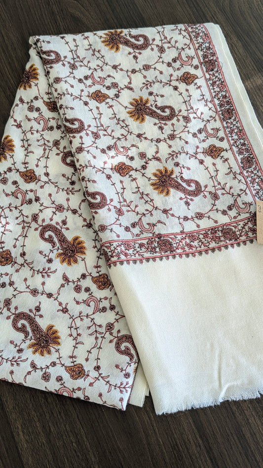 Zari Shawl - White