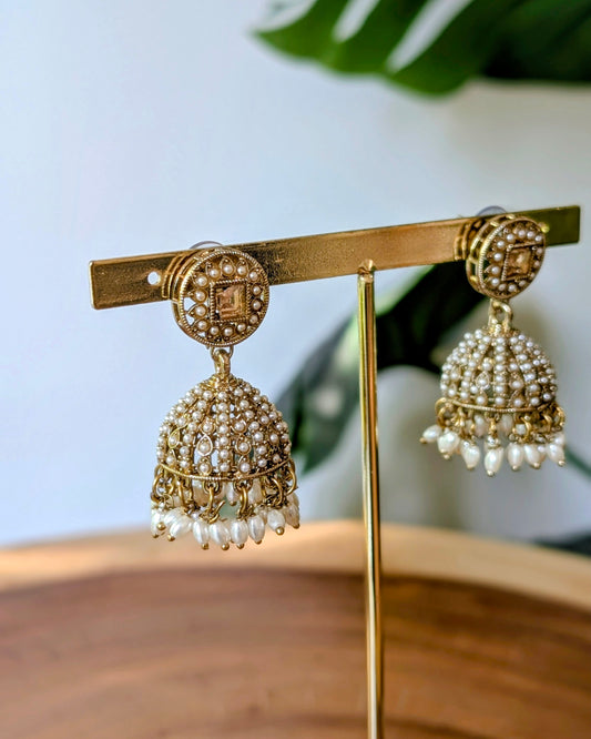 Ritvika Earrings - White