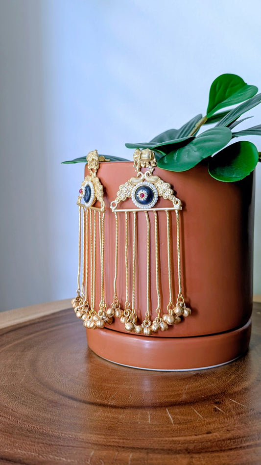 Tanya Earrings - Dark Blue