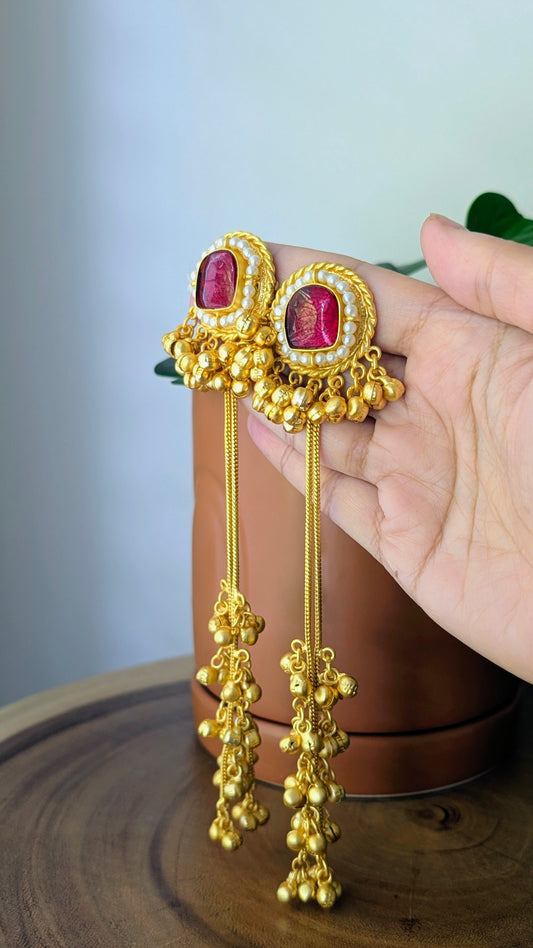 Tanoor Earrings - Red