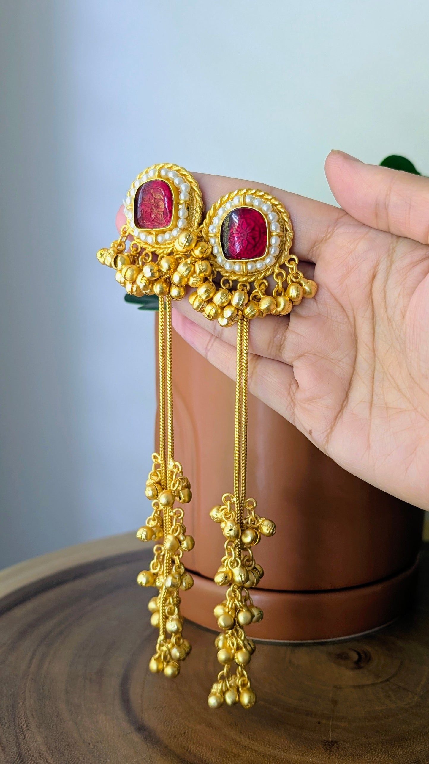 Tanoor Earrings - Red