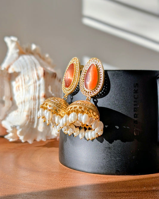 Vineeta Jhumki - Orange