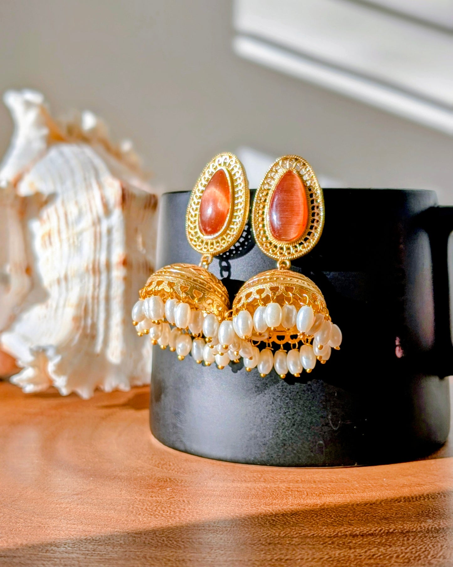 Vineeta Jhumki - Orange