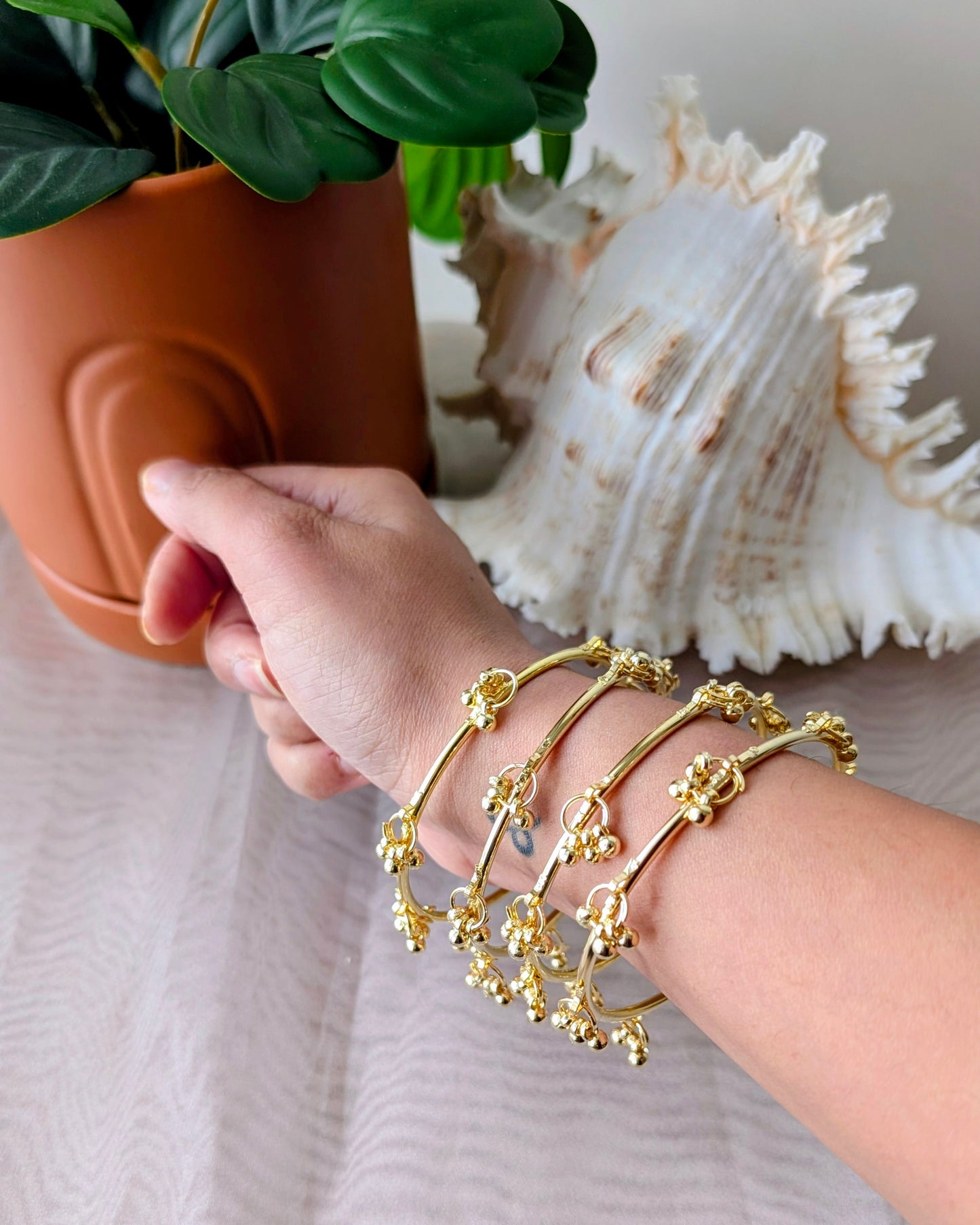 Golden Kashmiri Ghungroo Bangles