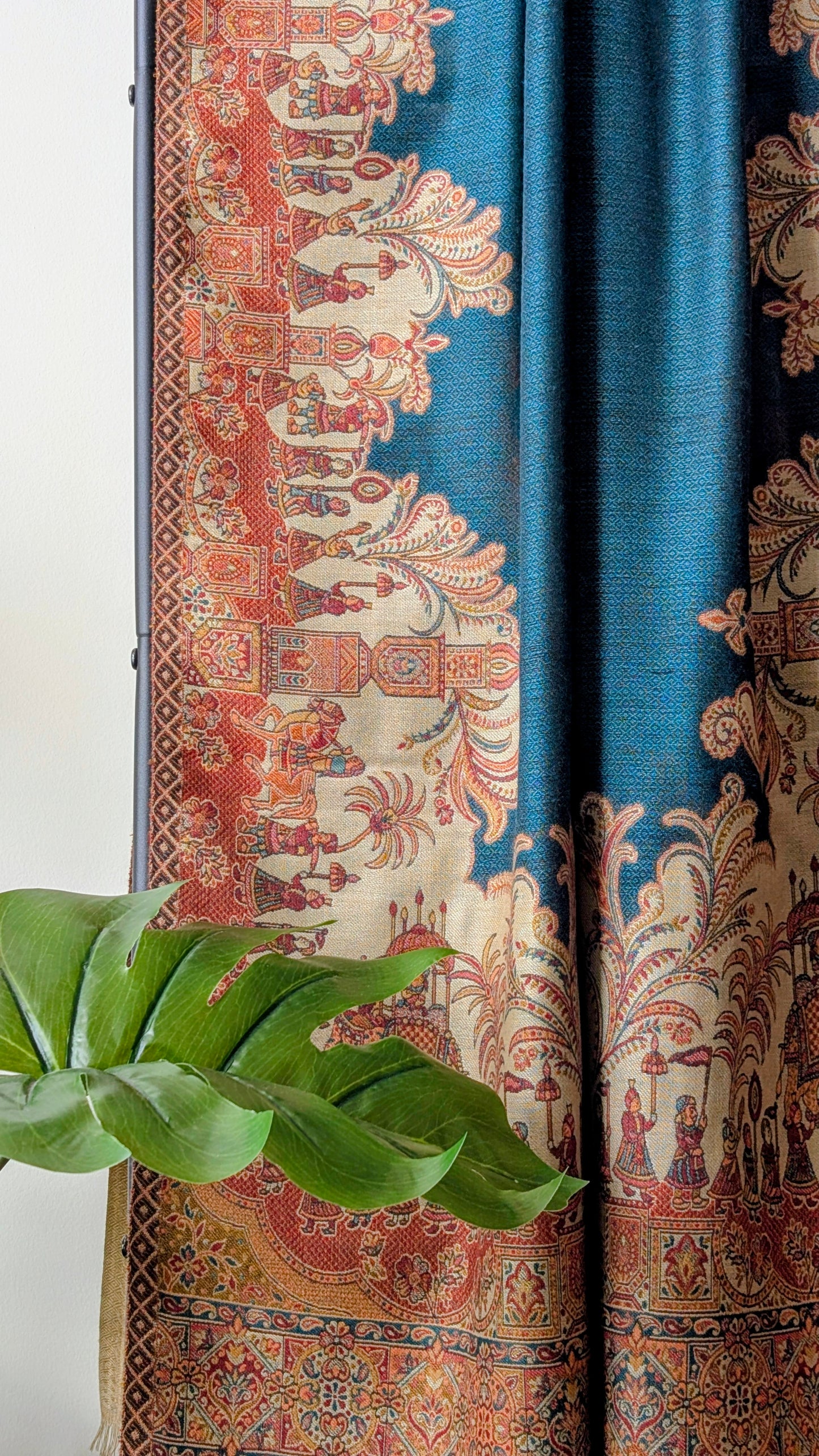 Jalsa Kashmiri Kani Woolen Stole - Teal