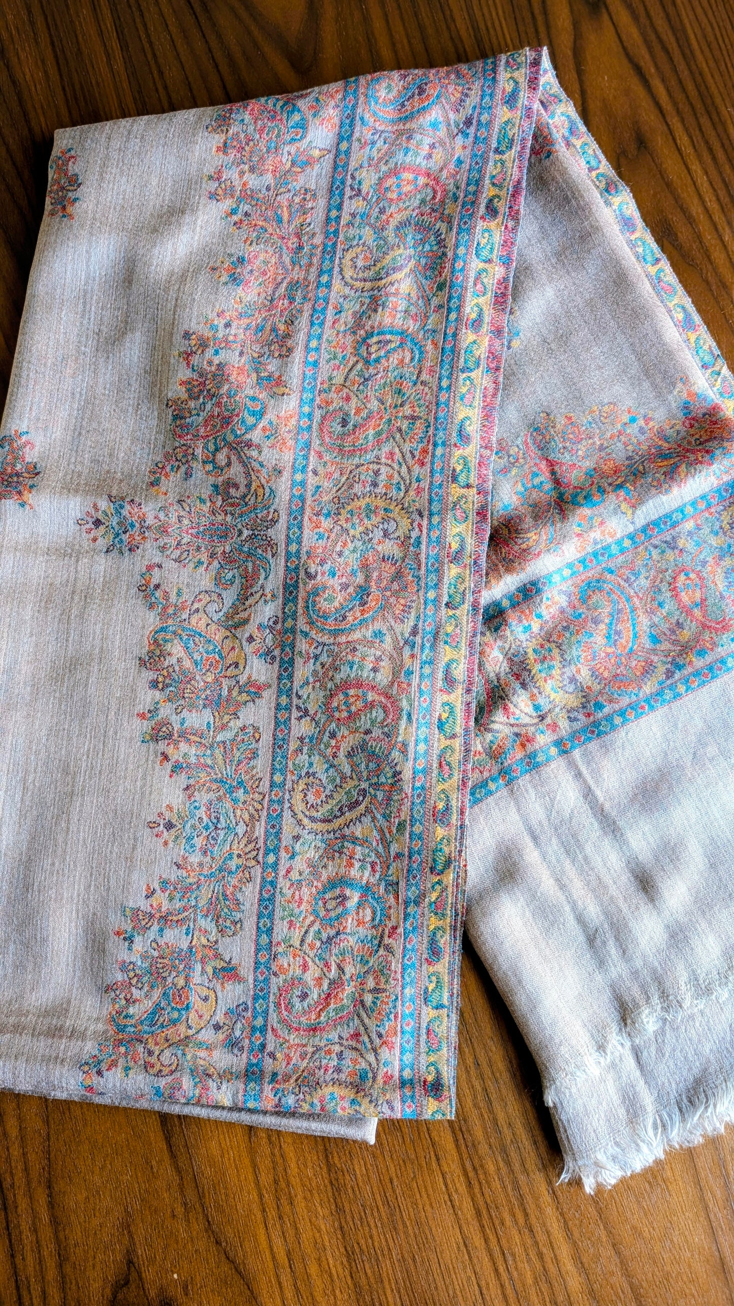 Pure Pashmina Shawl in Earthy Brown