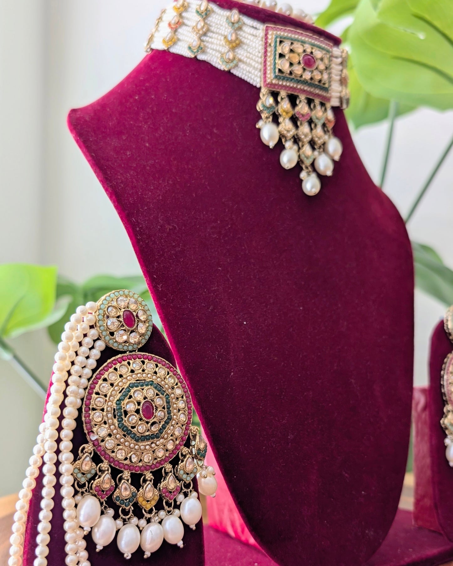 Kaneez Premium Jadau Choker - Multi