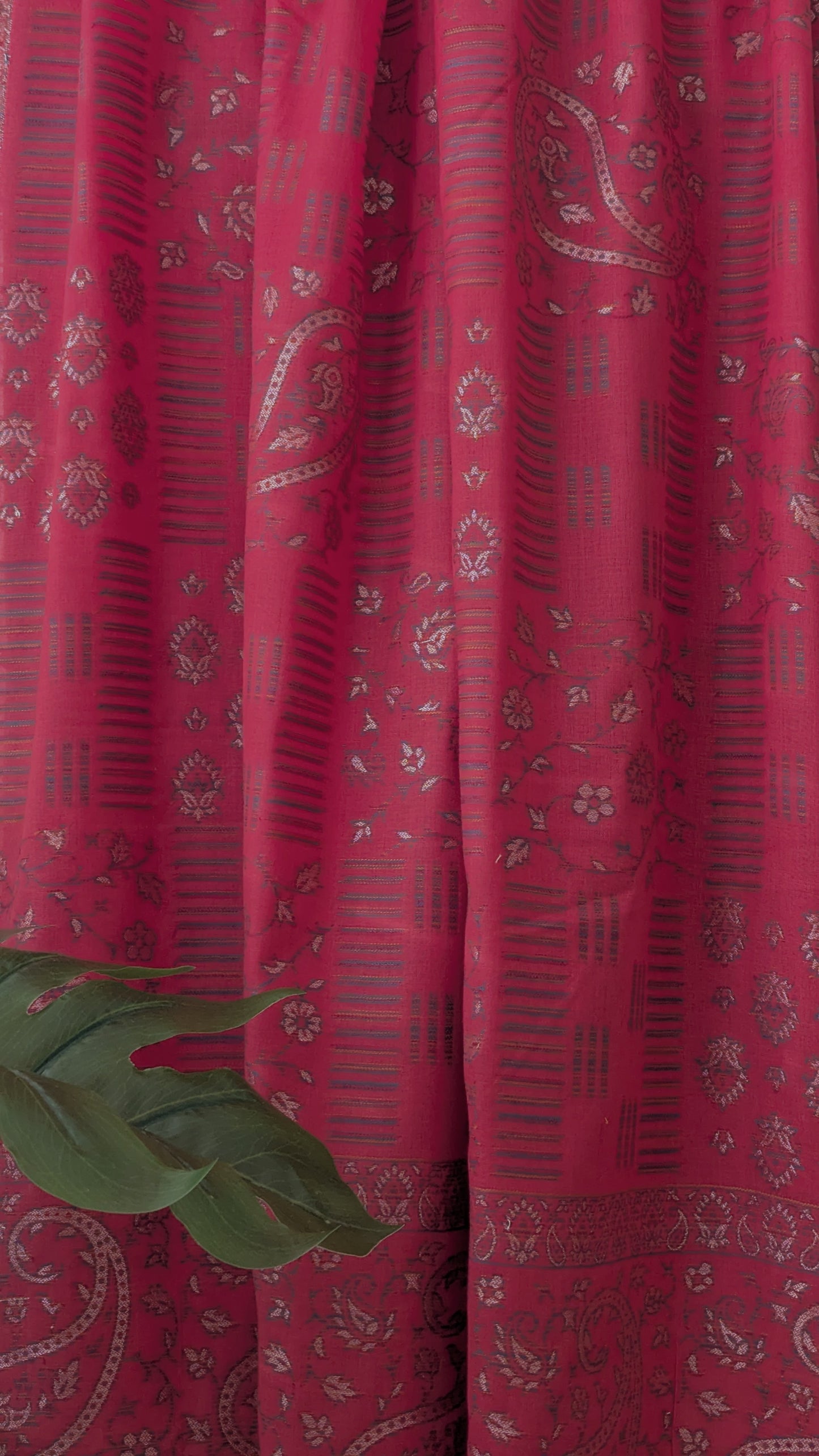 Kani Weave Zari Woolen Shawl - Pink