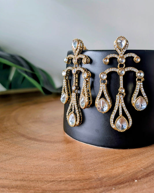 Nayra Chandelier Earrings - White