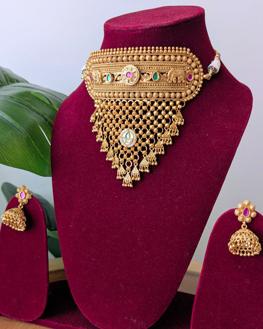 Shweta Premium Heritage Kundan Choker Necklace