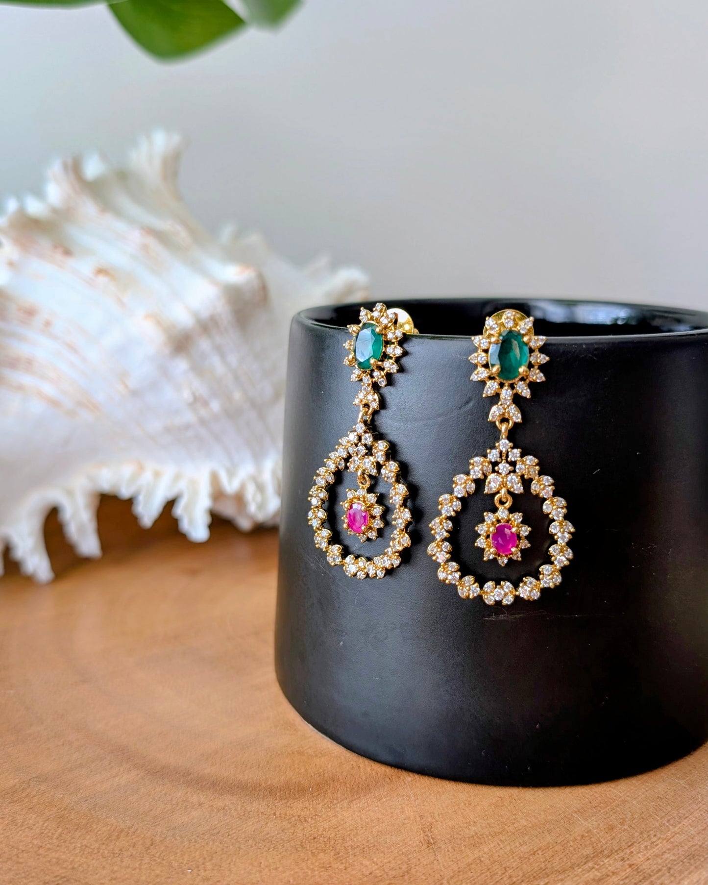 Premium Victorian Stone Dangler Earrings