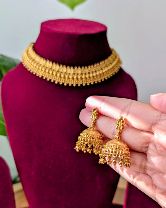 Ramya Temple Design Golden Necklace