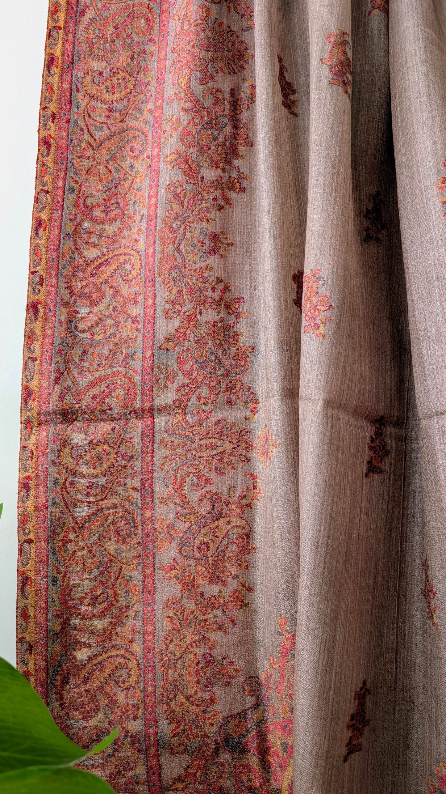 Pure Pashmina Shawl in Earthy Brown