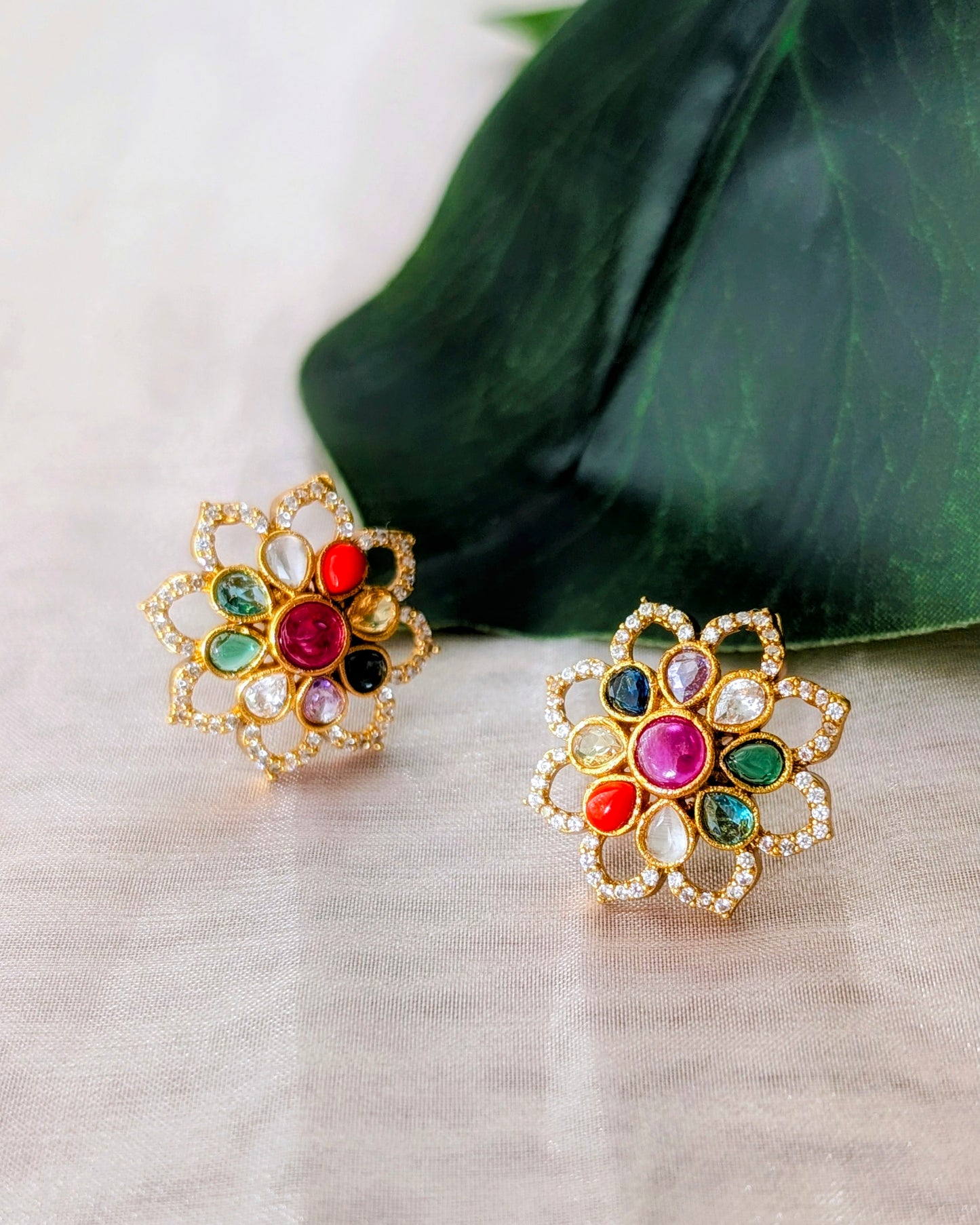 Minah Multicolored Victorian Studs