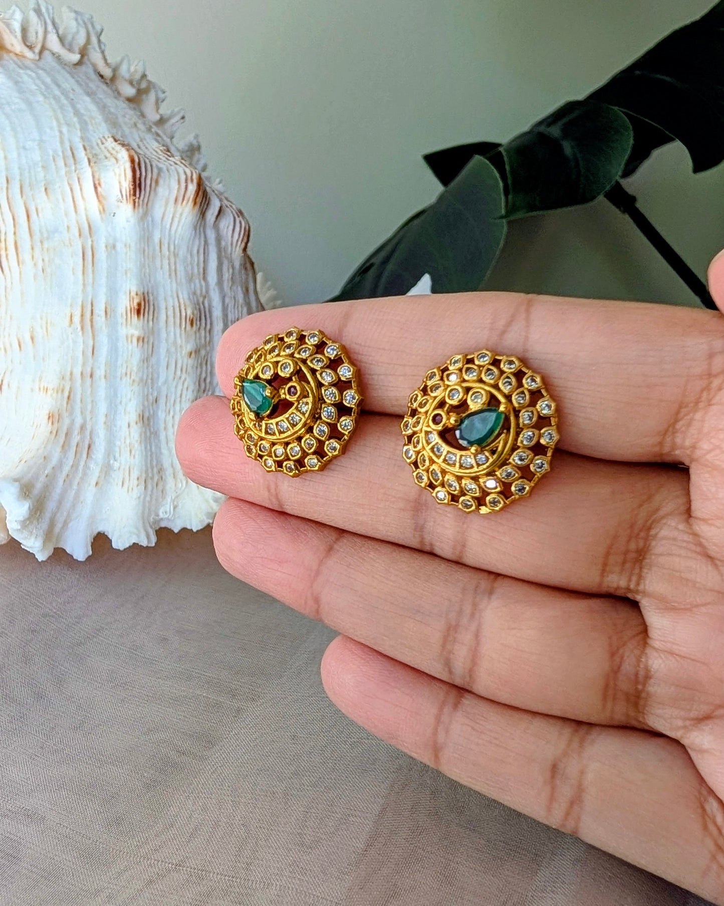 Namita Studs - Emerald
