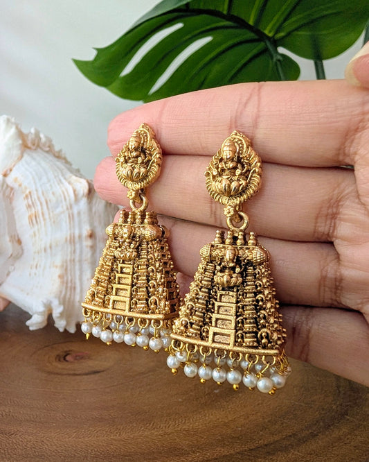 Gopuram Temple Jhumka