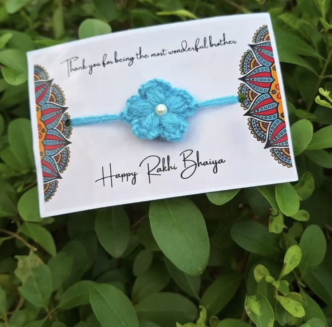 Handmade soft fabric rakhi for Rakshabandhan. Perfect to match with any outfit or wear it as a contrast to a different color. Available for pick-up in Ajax, Ontario with worldwide shipping available. Pick-up in Ajax Ontario. Worldwide shipping available. Perfect for wedding, festival jewelry, indian Jewelry, kids jewelry, kundan jewelry, gifting, costume jewelry, fashion jewelry, Eid, onam, Diwali, karwachauth, navratri.