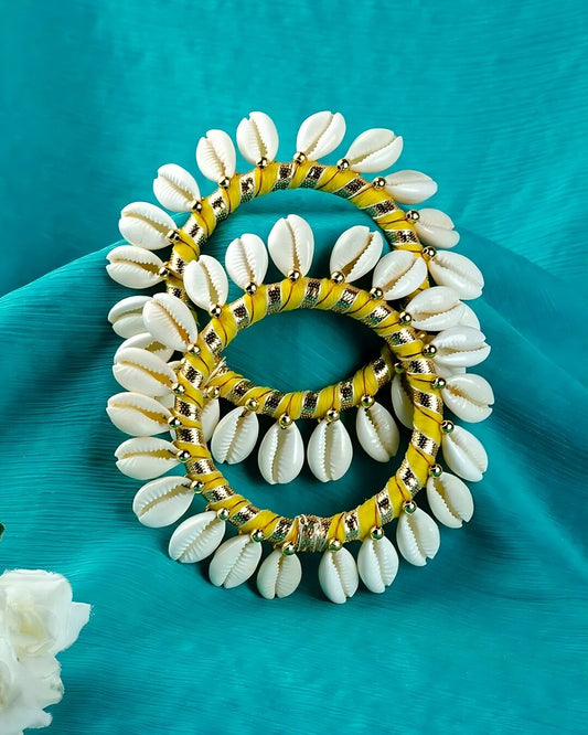 Shell Bangles - Lime Green