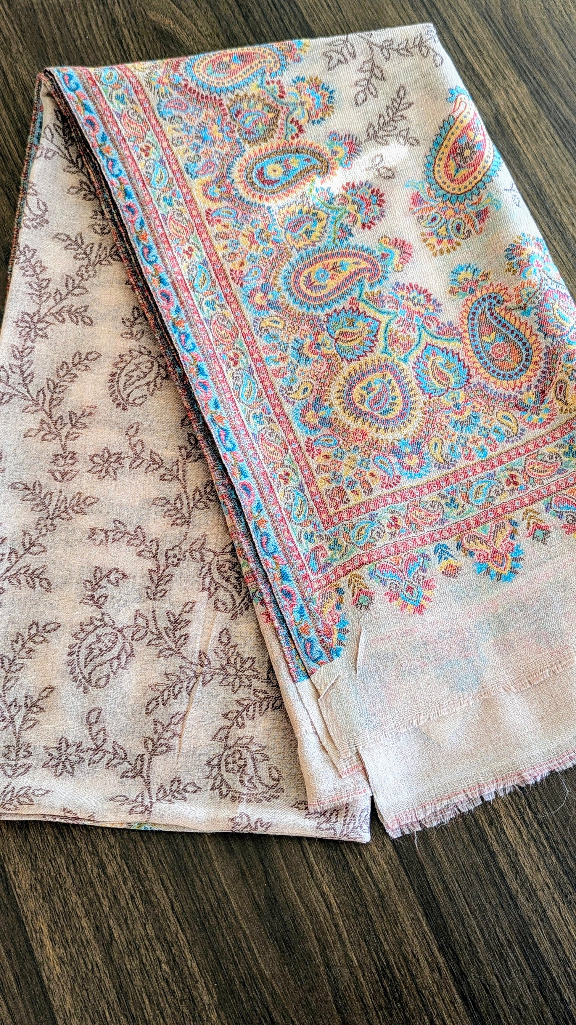 Pure Pashmina shawl with intricate embroidery. Perfect for both men & women. Gift options, handmade shawls, Indian shawl. Perfect for gifting. Christmas gift, Eid gift.