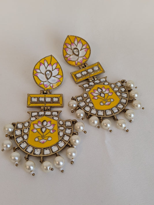 Mishka Earrings - Yellow