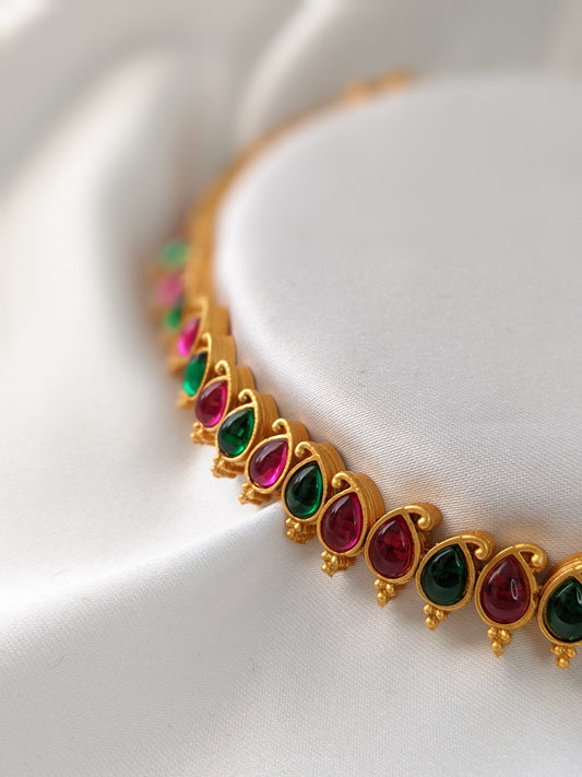 Kemp Necklace - Green & Pink