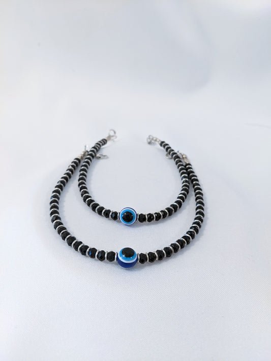 Turkish eye anklets, turkish eye, evil eye, silver anklets, anklets, oxidized silver anklets, oxidized silver jewelry, indian jewelry, jewelry for women