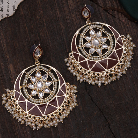 Sana Chaandbali - Maroon