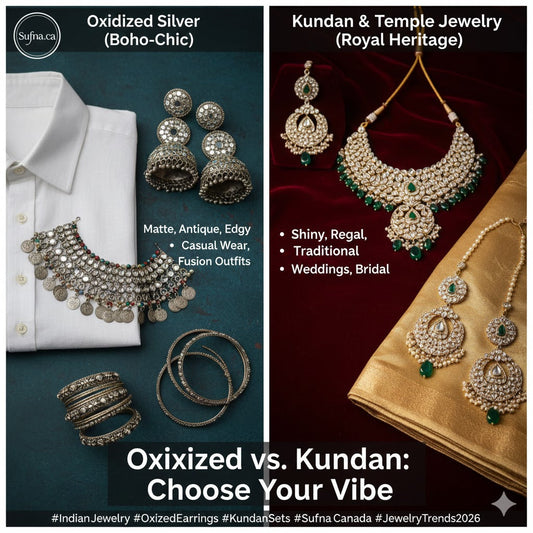 Oxidized vs. Kundan: Choosing the Right Statement Jewelry for Your Style
