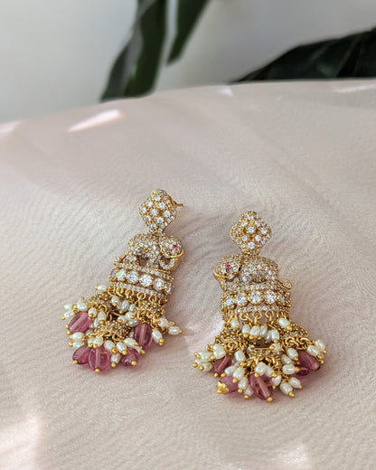 Gaja 3 Jhumka Earrings