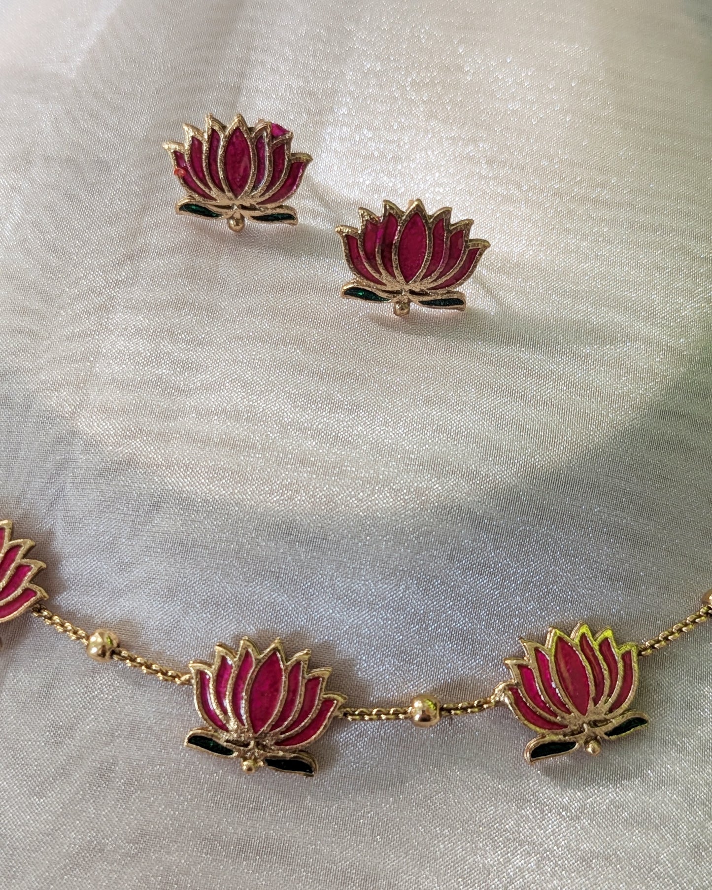 Lotus Necklace - Pink