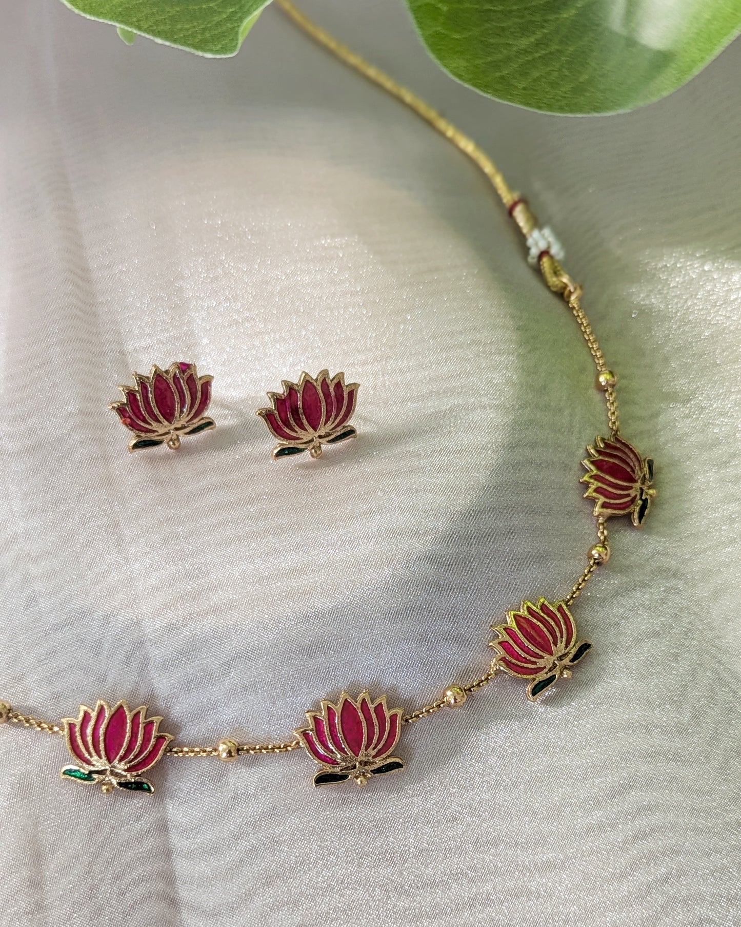 Lotus Necklace - Pink
