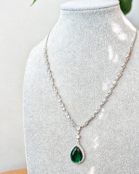 Diksha Elegant AD Necklace - Green