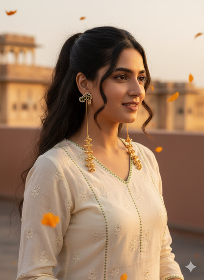 Kanishka Earrings - Green