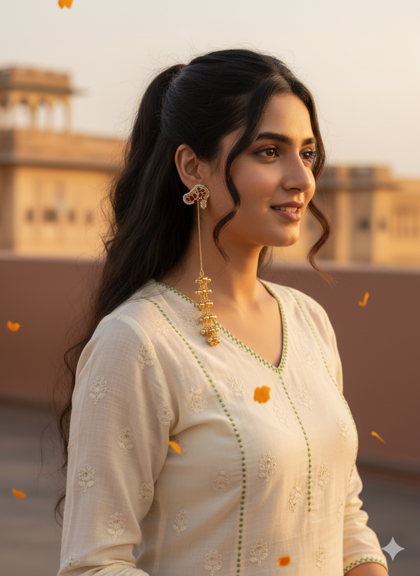 Kanishka Earrings - Pink