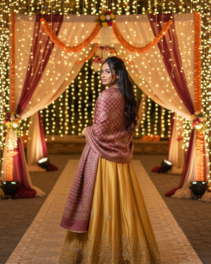 Mehnaaz Stole - Purple