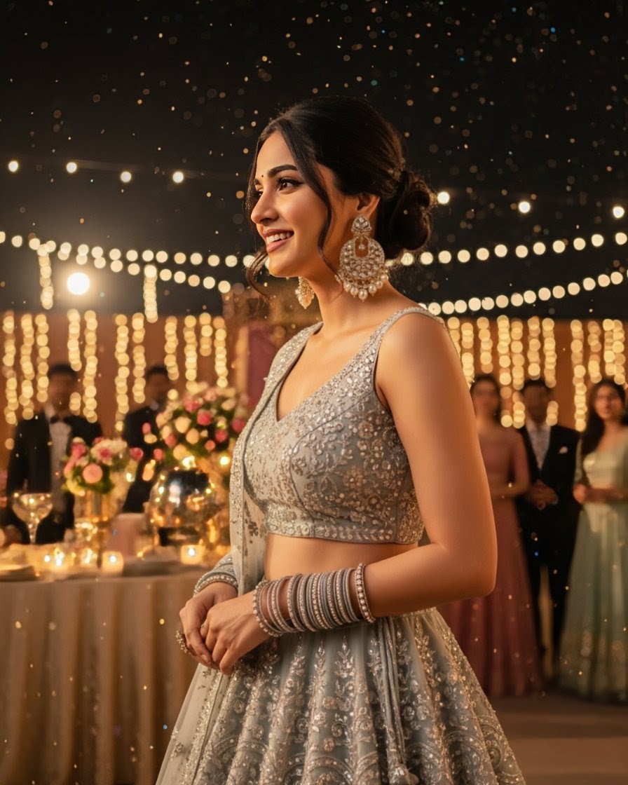 Banita Silver Chandbali